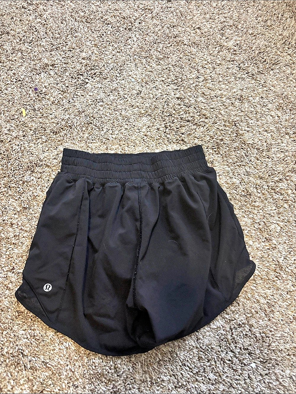 lululemon Track That High-Rise Lined Short 3" Black Athletic Shorts